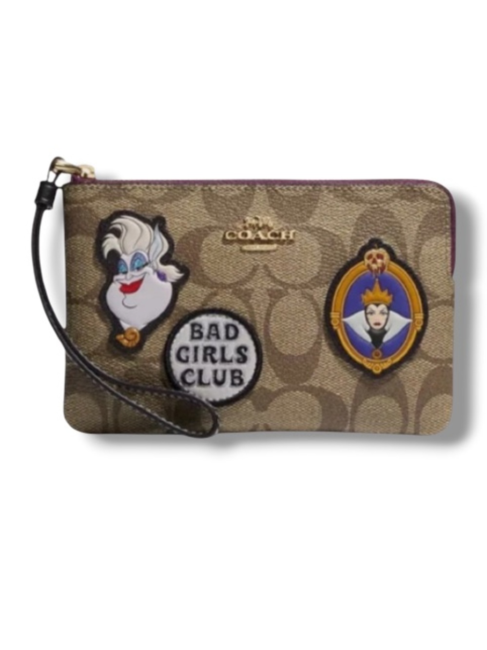 Disney x Coach Villains Bad Girls Club Leather Wristlet Ursula Evil Queen